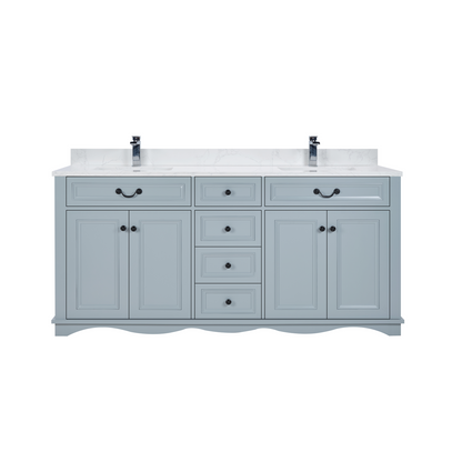 72 Inch Cadet Double Sink Bathroom Vanity with 1" Artificial Stone Countertop – Legion Furniture WS2514-72-CD